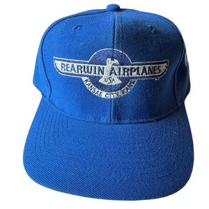Vintage Rearwin Airplanes Aviation Blue Men’s Snap Back Baseball Hat MINTY